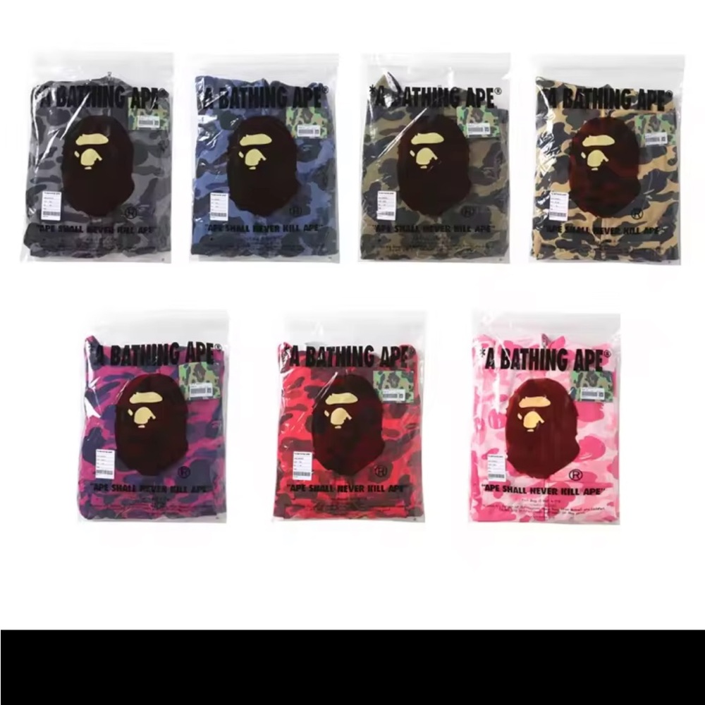 Bape Men's Zip Up Sweater - Multicolor Camo